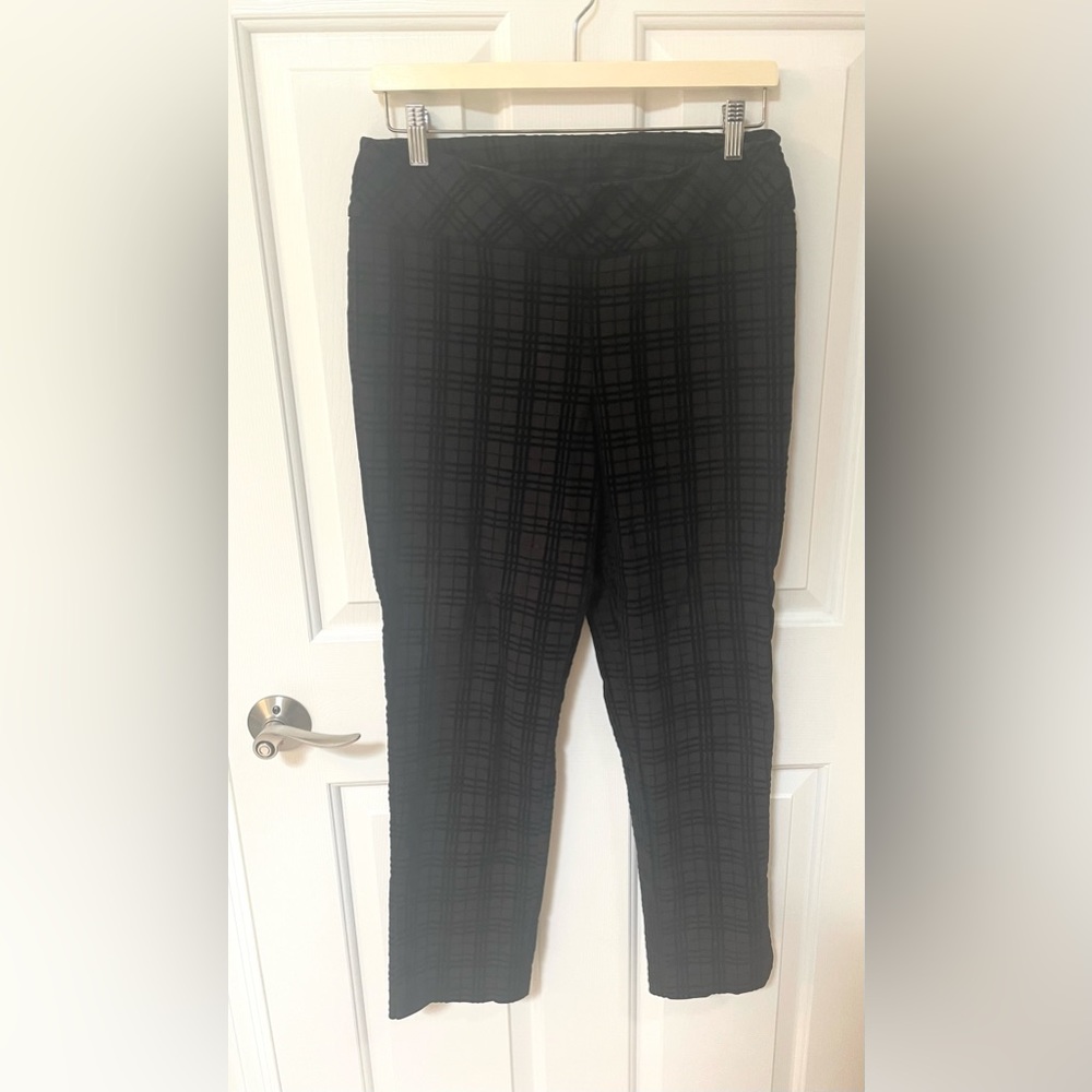 Soft Surroundings Black Velvet Checked Pant